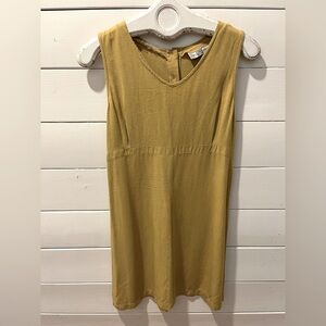 💛 VTG TWO ROADS – SLEEVELESS MUSTARD DRESS – EST. SIZE M